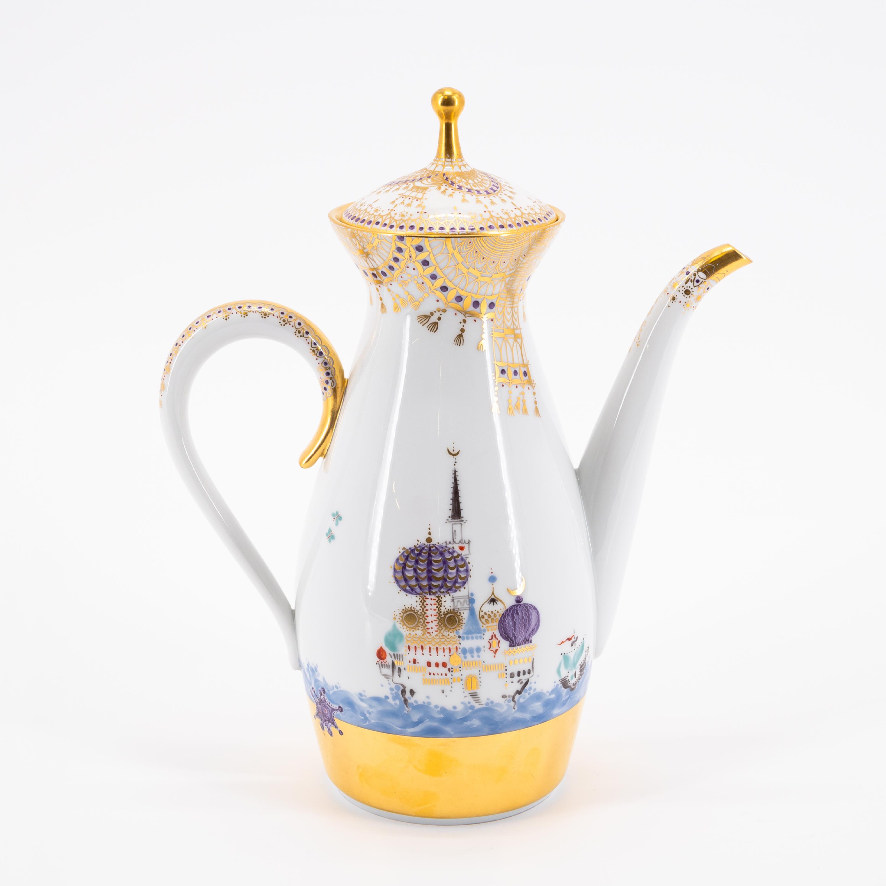 PORCELAIN COFFEE SERVICE '1001 NIGHTS' FOR SIX PEOPLE - Image 13 of 15