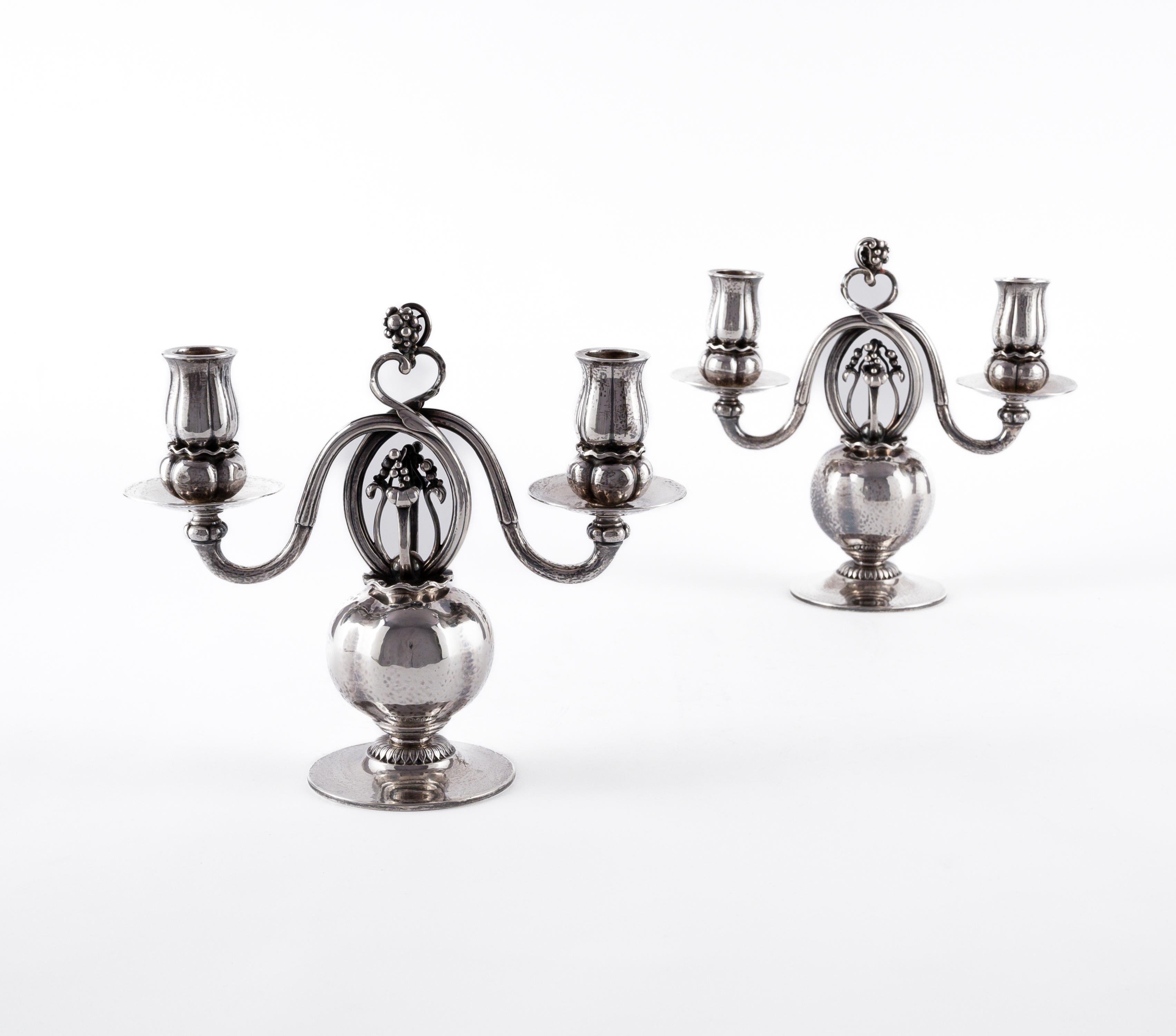 PAIR OF SILVER CANDELBRA - Image 2 of 7