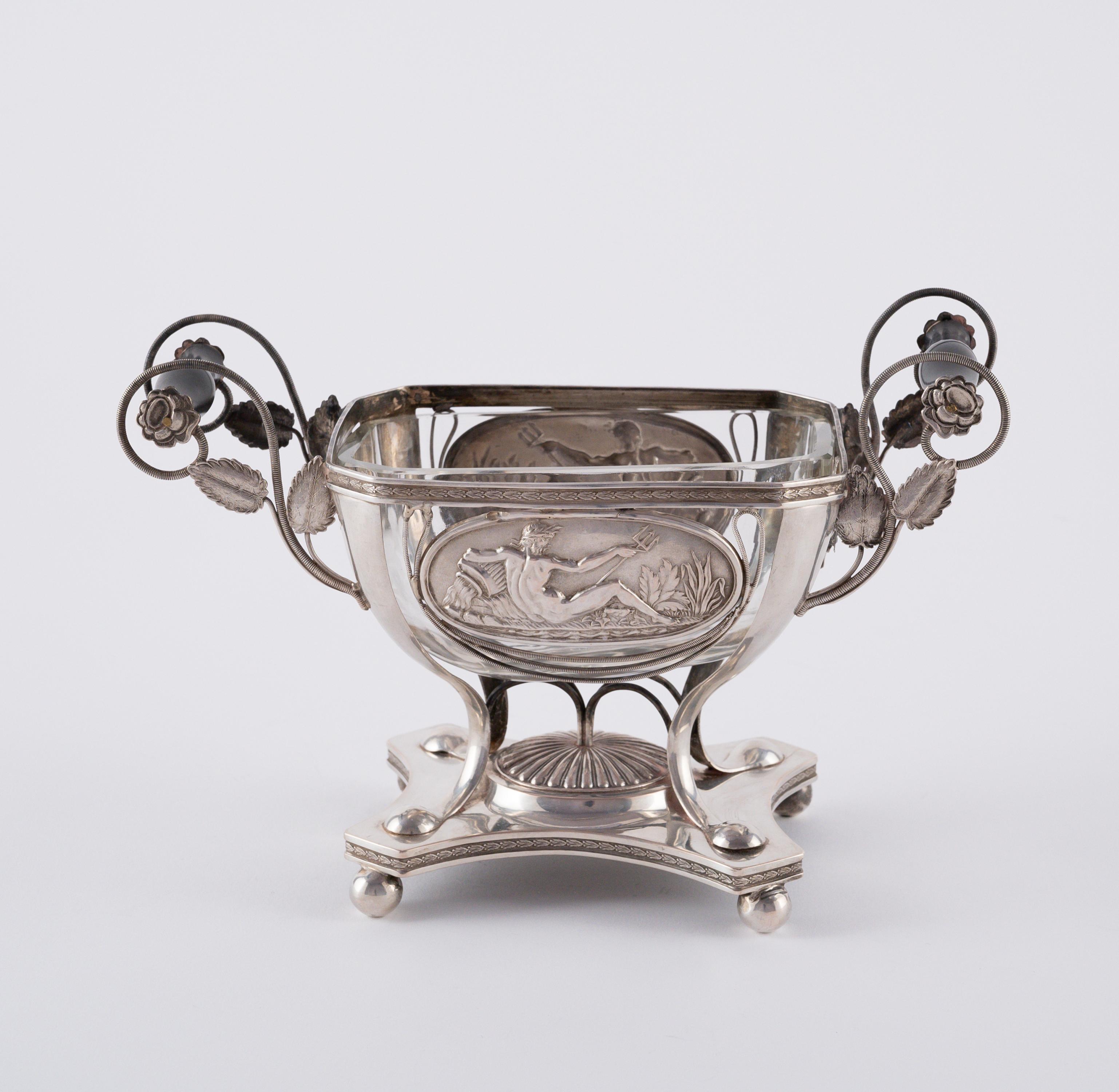 SILVER BIEDEMEIER SUGAR BOWL WITH RIVER GOD - Image 3 of 6