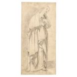 Lorenzo de Ferrari: Study of a Standing Figure (The Virgin of the Annunciation)