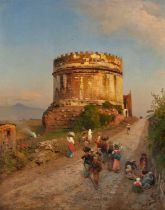 Albert Flamm: Am Grabmal der Caecilia Metella bei Rom