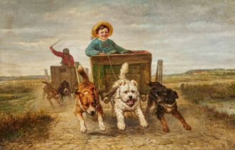 Henriette Ronner-Knip: Hundekarrenrennen