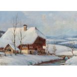 Karl Hauptmann: Snowy Black Forest Farm