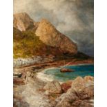 Oswald Achenbach: Fischerboote am Strand von Capri