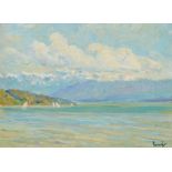 Edward Cucuel: View over the Stanberg Lake to the Mountains