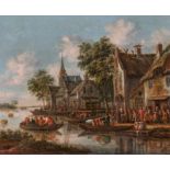 Thomas Heeremans: Holländisches Städtchen mit Fährhafen