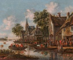 Thomas Heeremans: Holländisches Städtchen mit Fährhafen