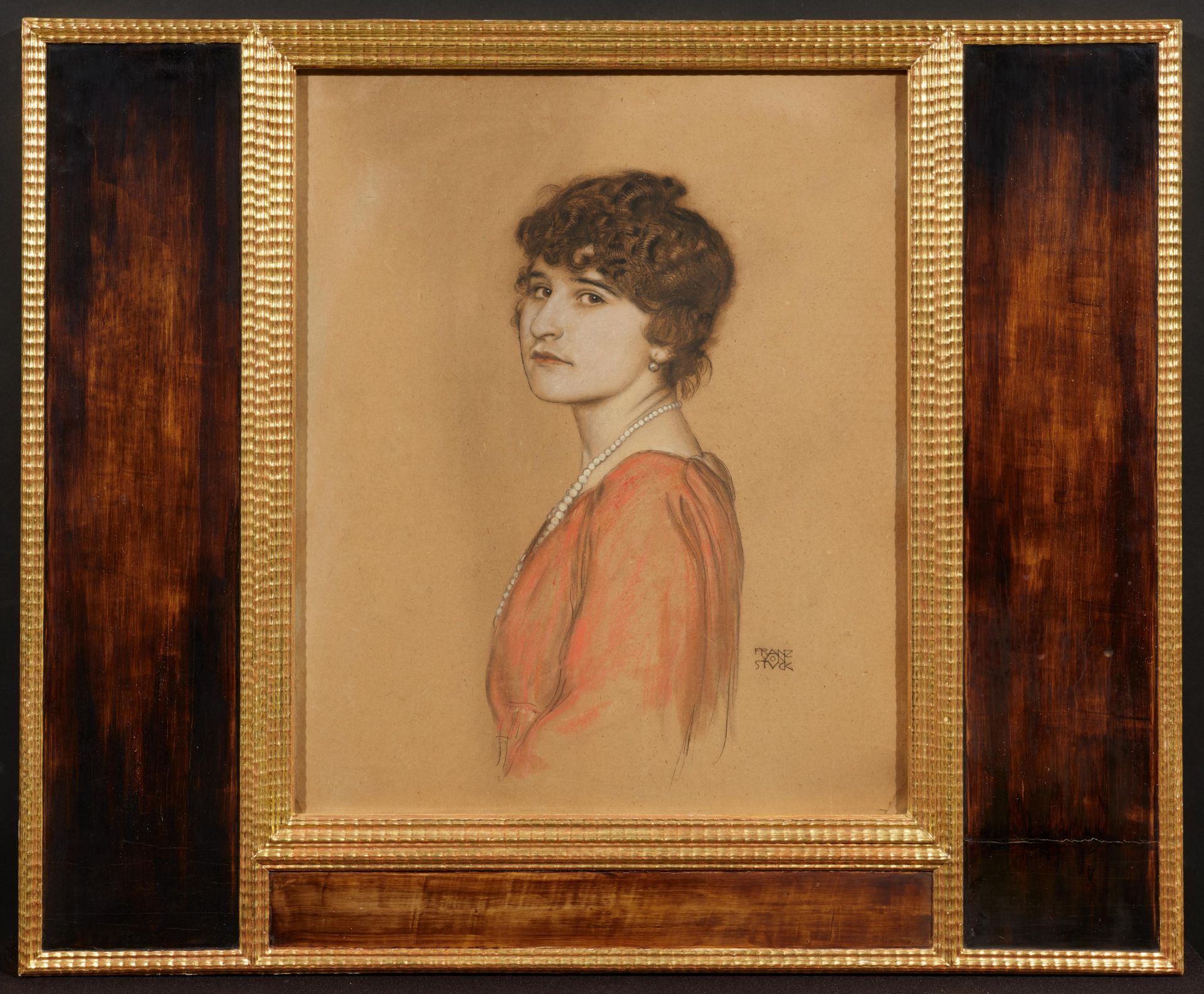 Franz von Stuck: Porträt einer Dame mit Perlkette - Bild 2 aus 5