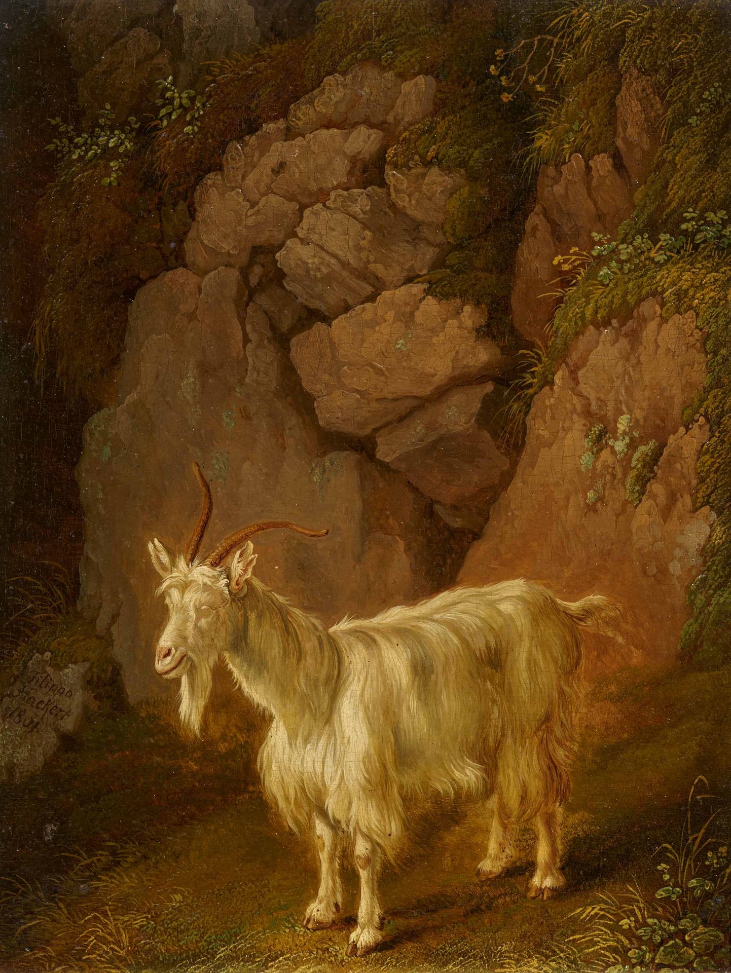 Jakob Philipp Hackert: Goat in front of Cliffs