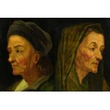 Deutsche Schule: Zwei Gemälde: Damen- und Herrenporträt