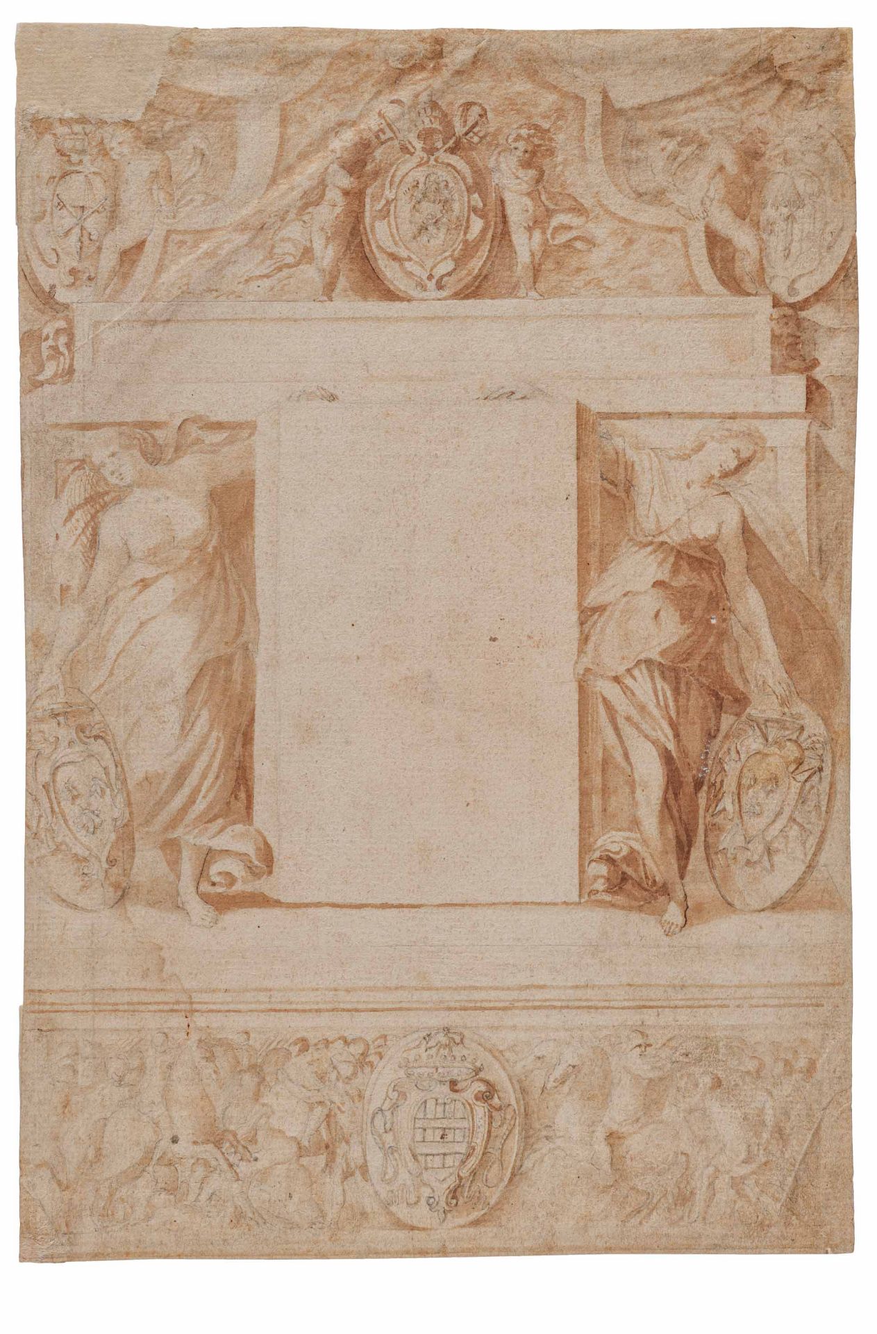 Andrea Camassei: Decoration Project with the Crest of the Barberini Family
