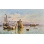 Friedrich Paul Nerly: Fishermen in the Lagoon off Venice