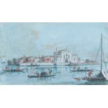Giacomo Guardi: Ansicht der Insel Sant'Elena in Venedig