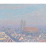 Charles Joh. Palmié: Morgendlicher Blick über die Dächer auf die Liebfrauenkirche in München