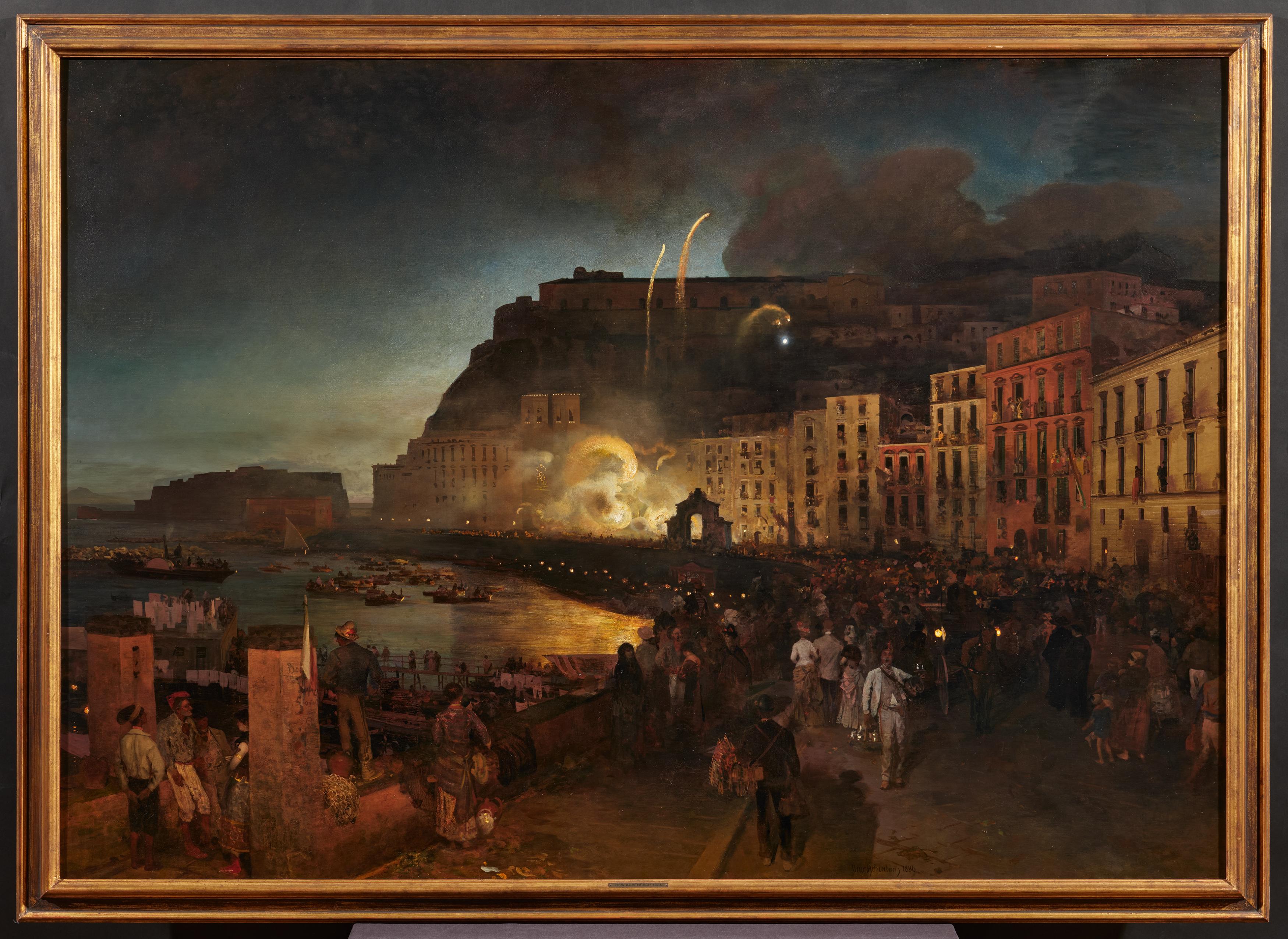 Oswald Achenbach: Feast of Santa Lucia in Naples - Image 2 of 4