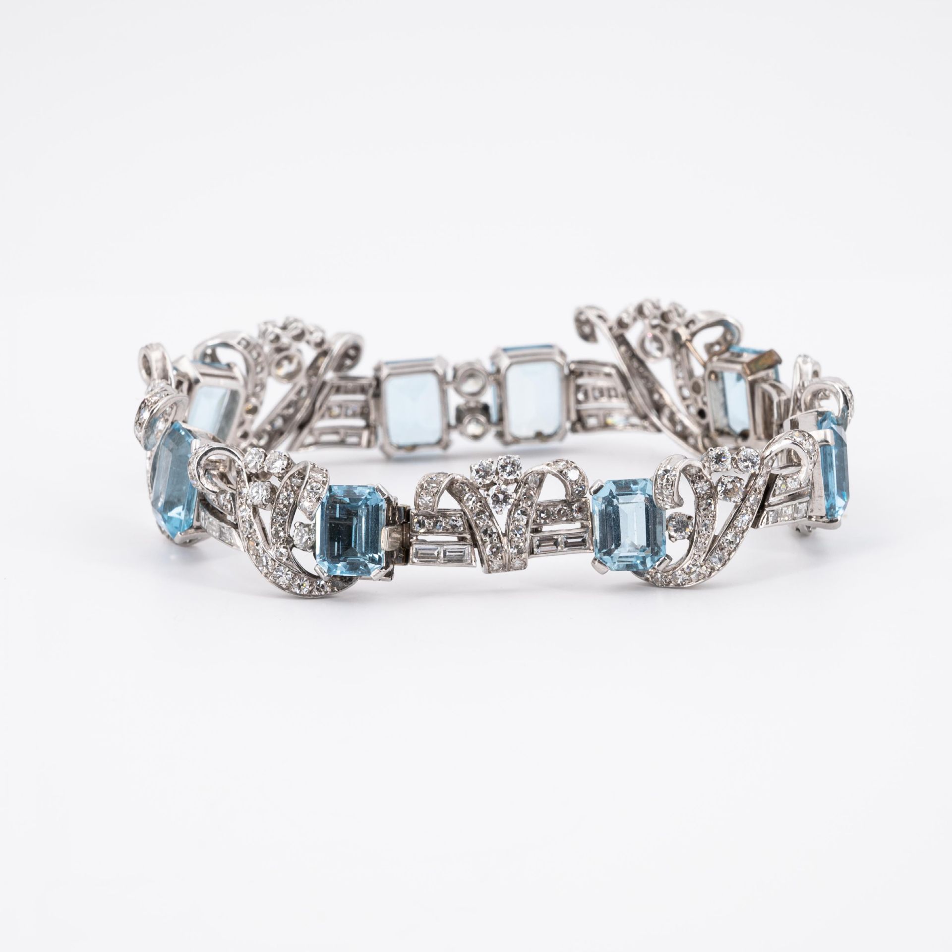 Aquamarin-Diamant-Armband - Bild 3 aus 3