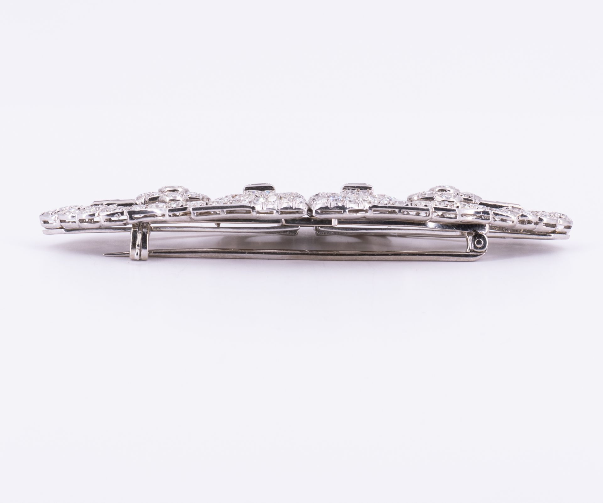 Diamond-Double Clip-Brooch - Image 2 of 4