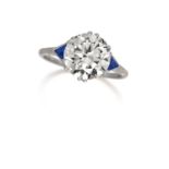 Diamond-Sapphire-Ring