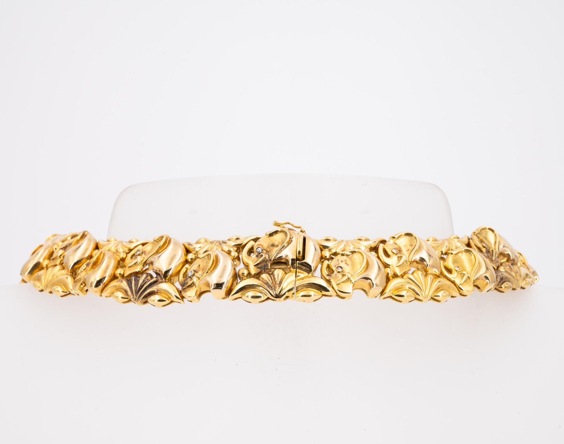 Lapislazuli-Korall-Diamant-Set: Collier, Armband, Ohrclips - Bild 3 aus 10