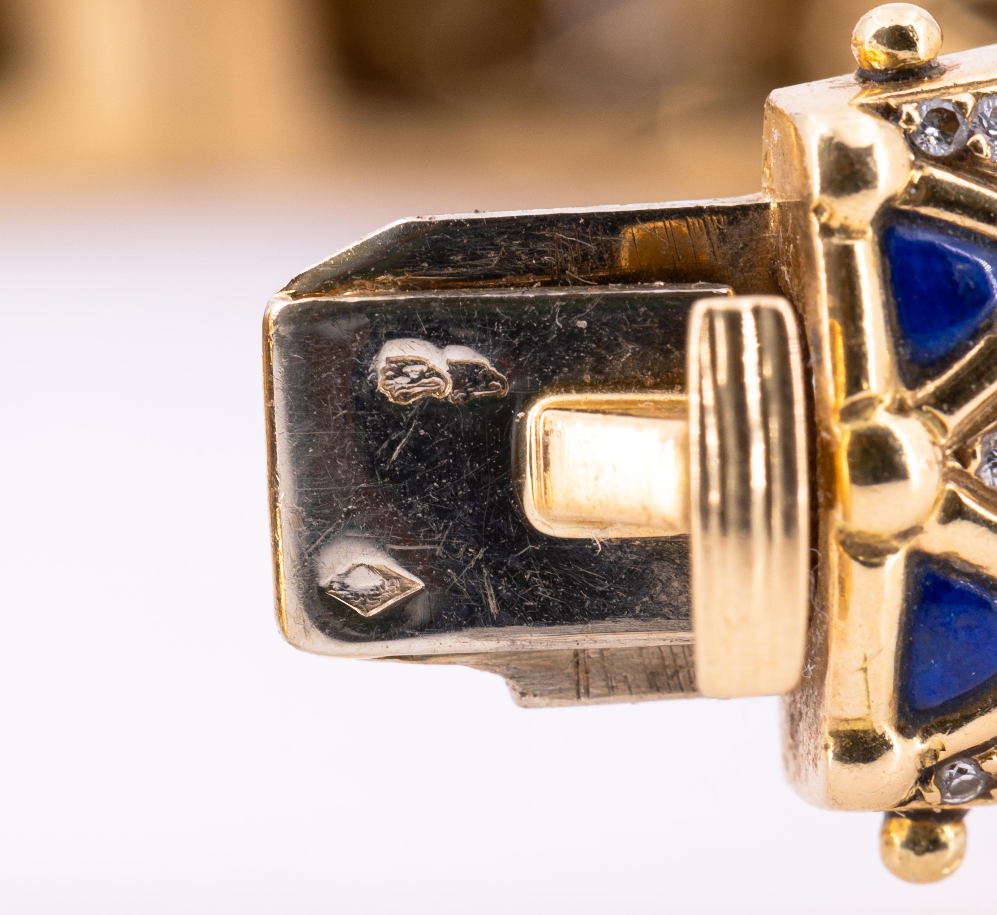 Van Cleef & Arpels: Crowned-Lapis-Lazuli-Diamond-Bangle - Image 4 of 4