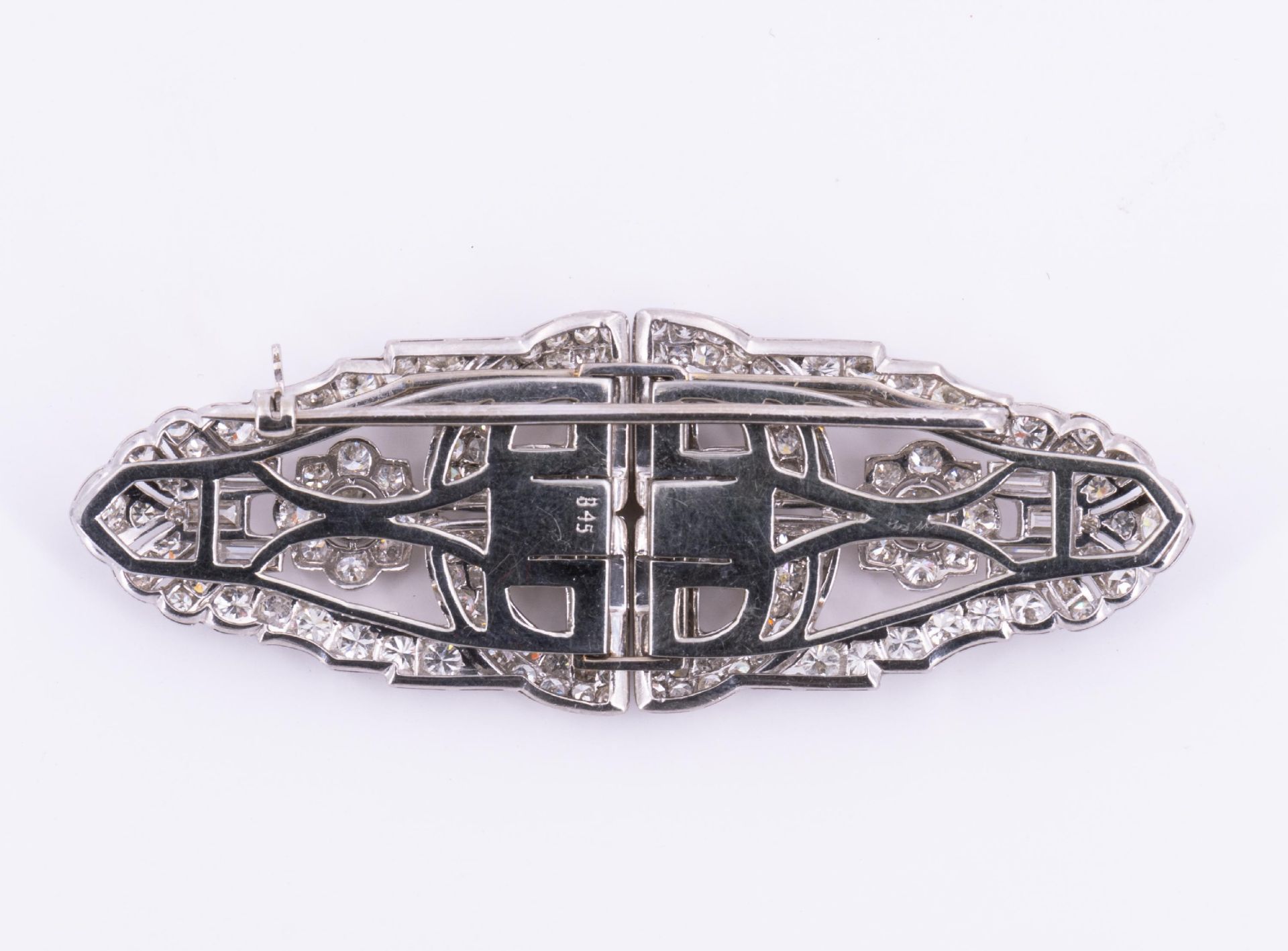 Diamond-Double Clip-Brooch - Image 3 of 4