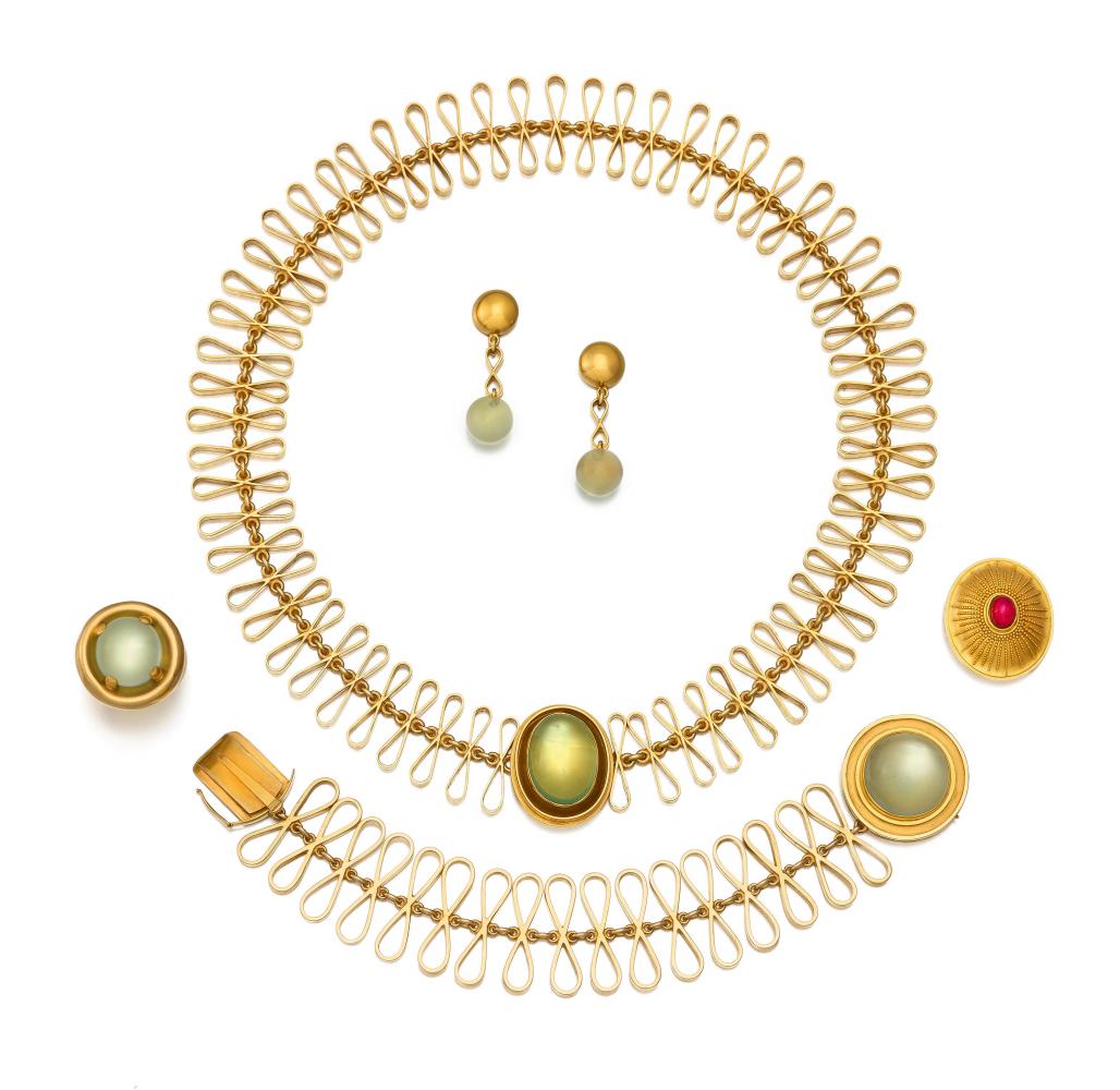 Elisabeth Treskow: Set: Ring, Ear Studs, Bracelet & Necklace
