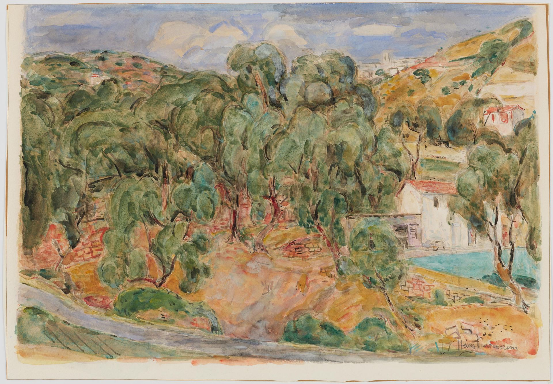 Hans Purrmann: Südliche Landschaft (Ospedaletti) - Image 2 of 4