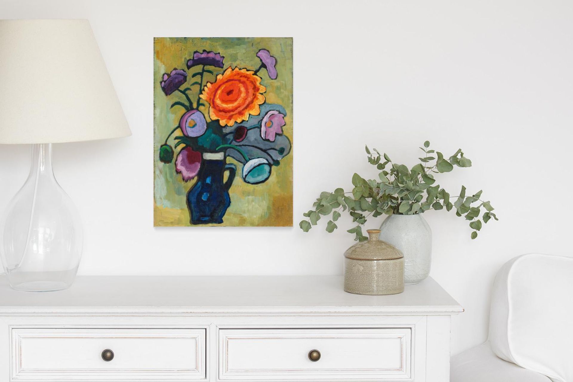 Gabriele Münter: Blumenbild mit rosa Dahlie - Bild 5 aus 5