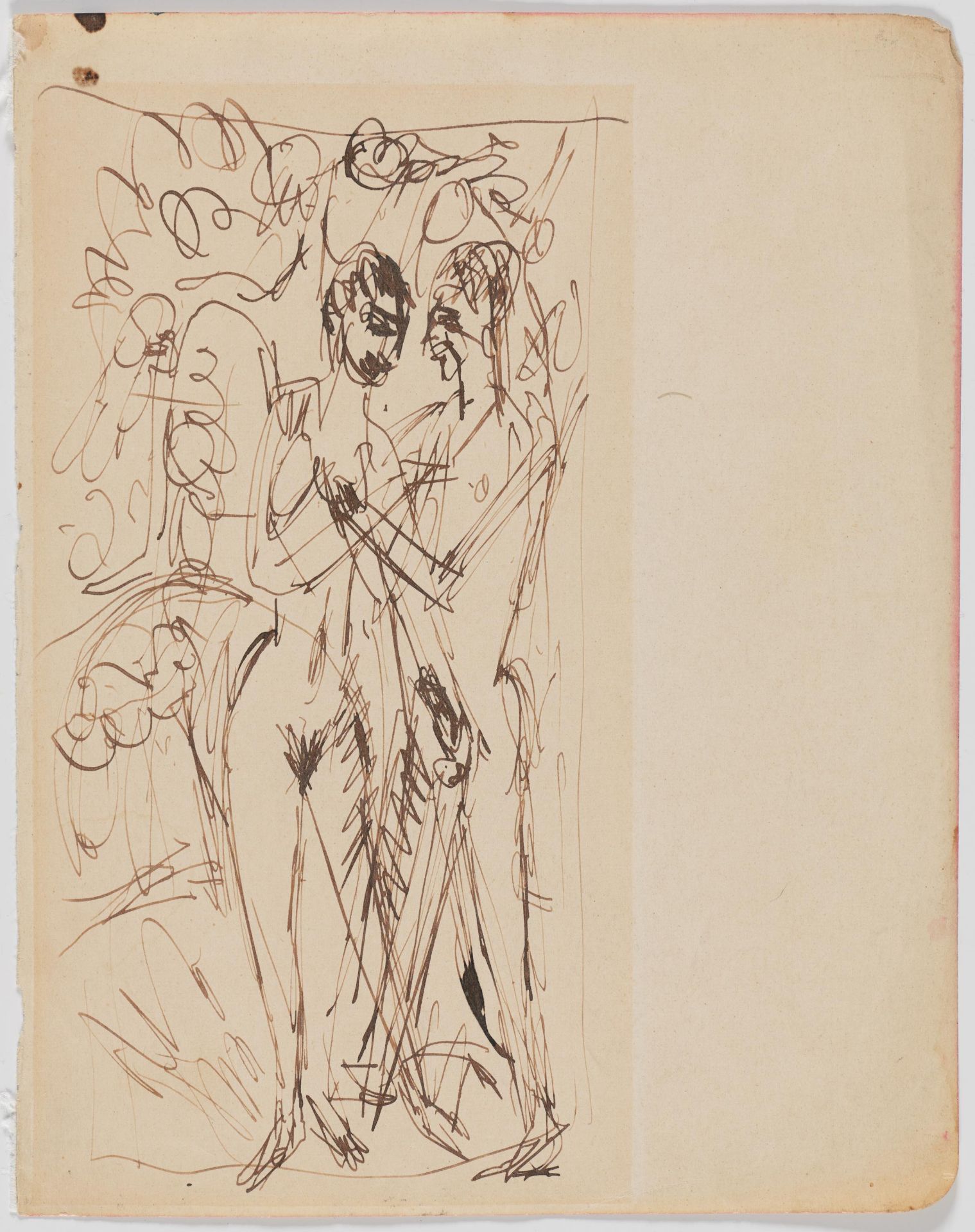 Ernst Ludwig Kirchner: Stehendes Liebespaar - Bild 2 aus 4