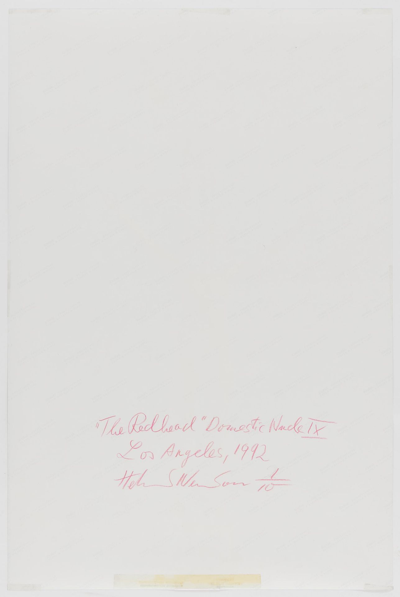 Helmut Newton: The Redhead (Domestic Nude IX, Los Angeles) - Bild 3 aus 3