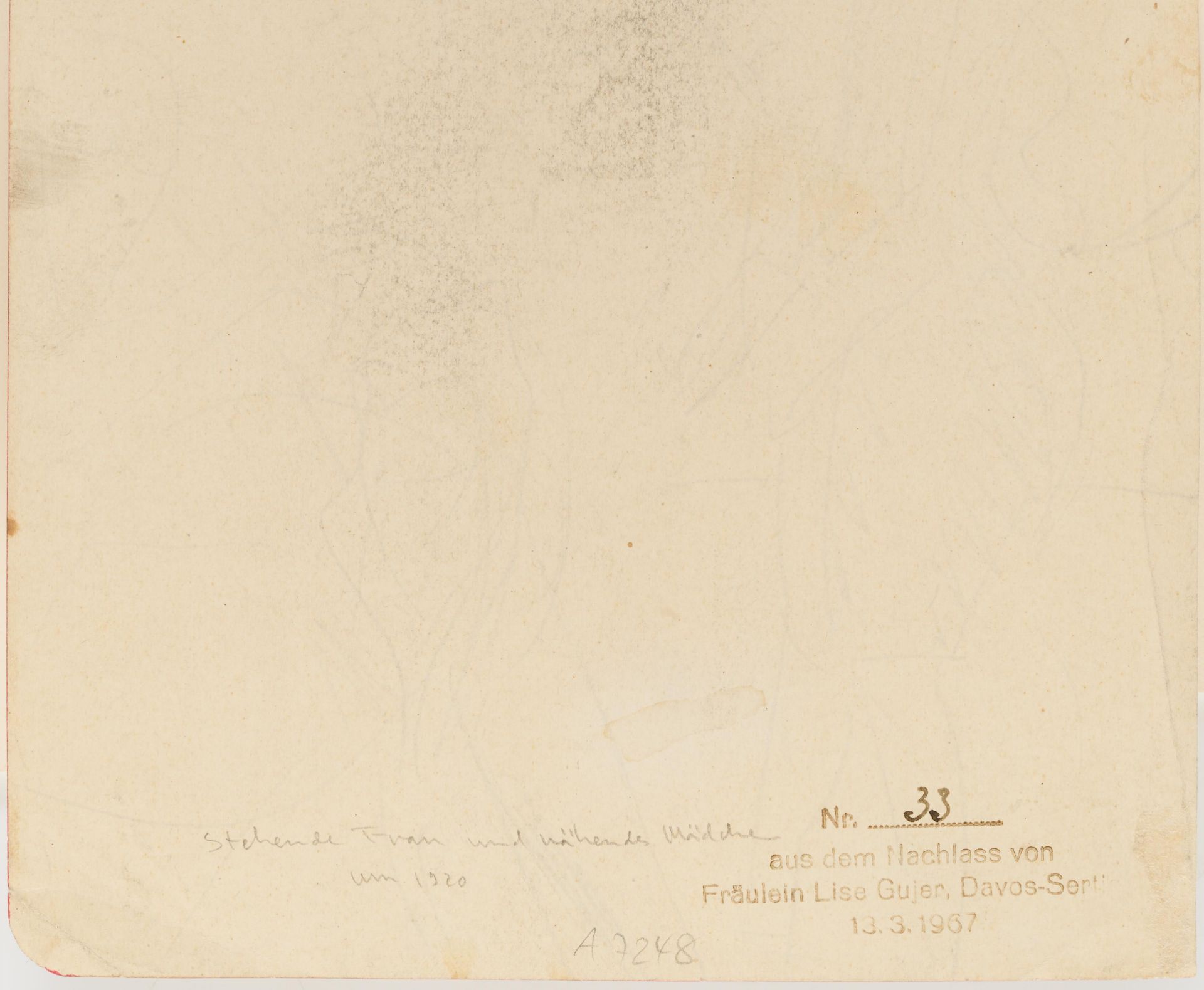 Ernst Ludwig Kirchner: Stehende Frau und nähendes Mädchen - Bild 3 aus 3