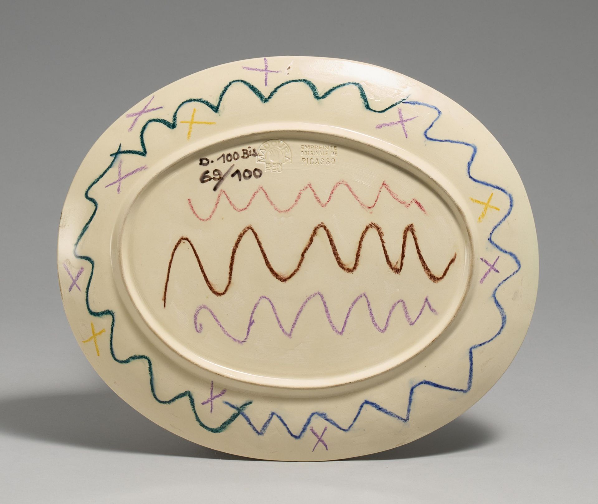 Pablo Picasso Ceramics: Geometric Face - Image 2 of 2