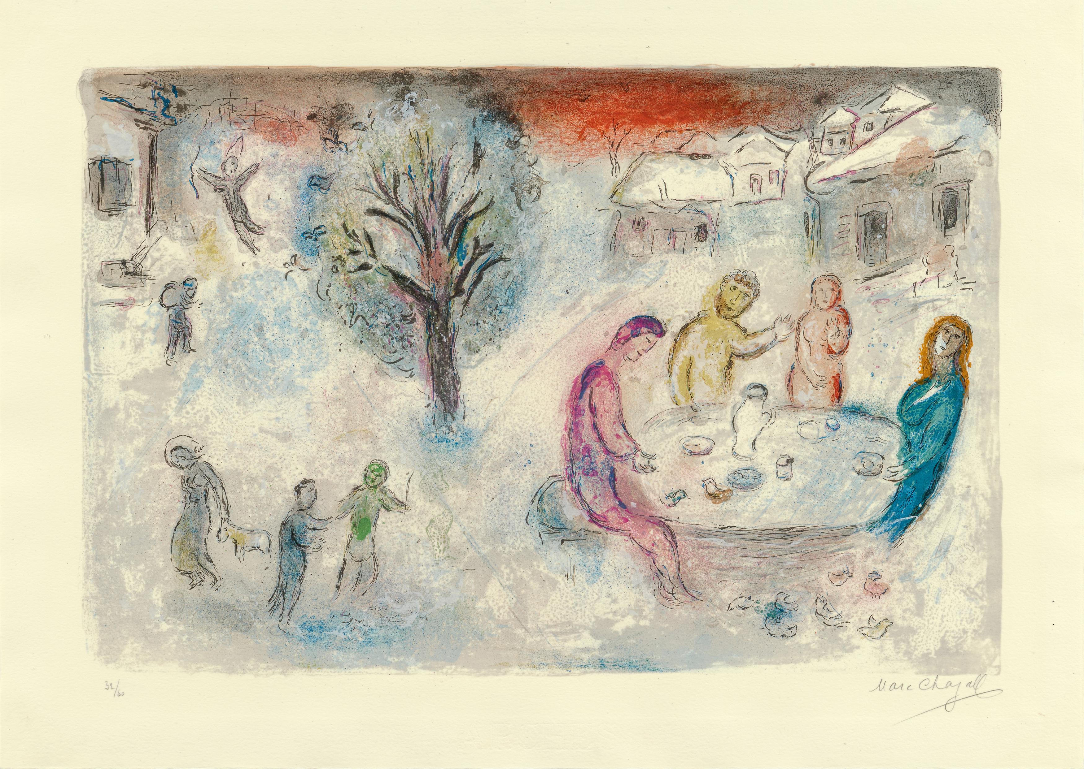 Marc Chagall: Le Repas Chez Dryas (From: Daphnis et Chloé)