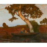 Otto Modersohn: Herbstabend im Moor - Abendsonne im Moor