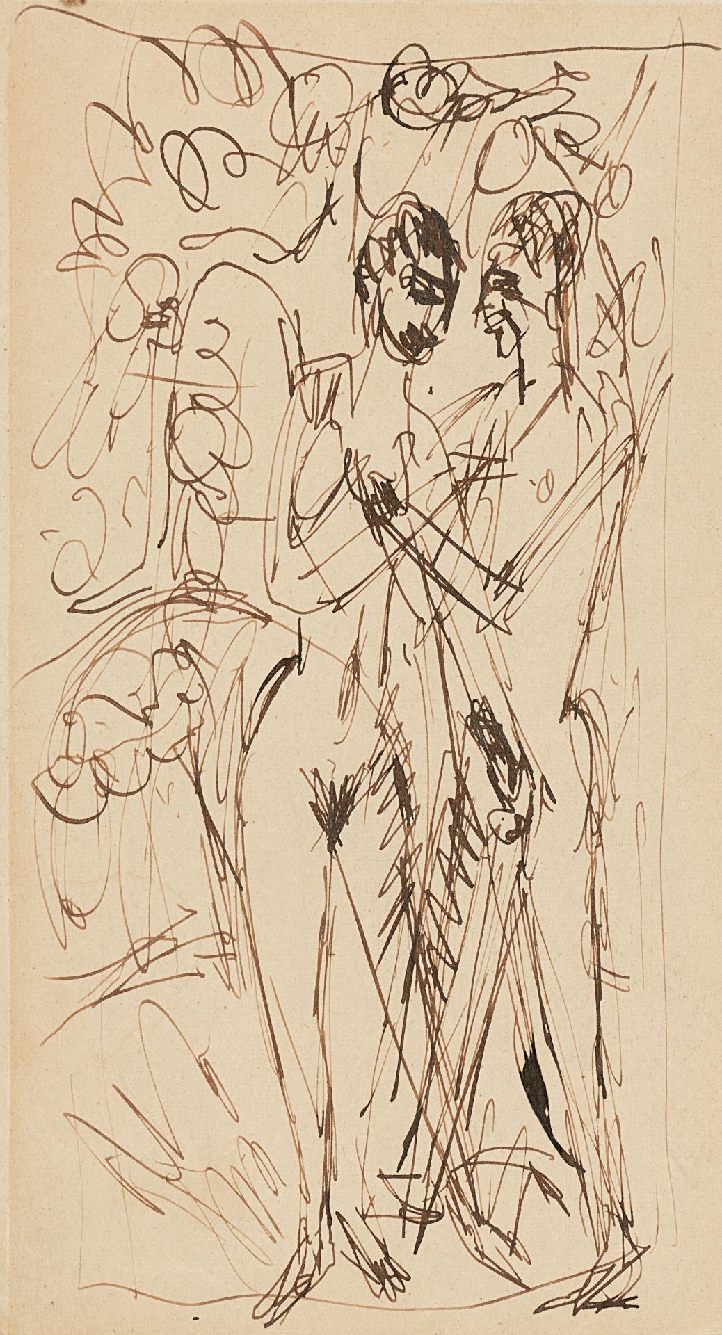 Ernst Ludwig Kirchner: Stehendes Liebespaar