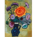 Gabriele Münter: Blumenbild mit rosa Dahlie