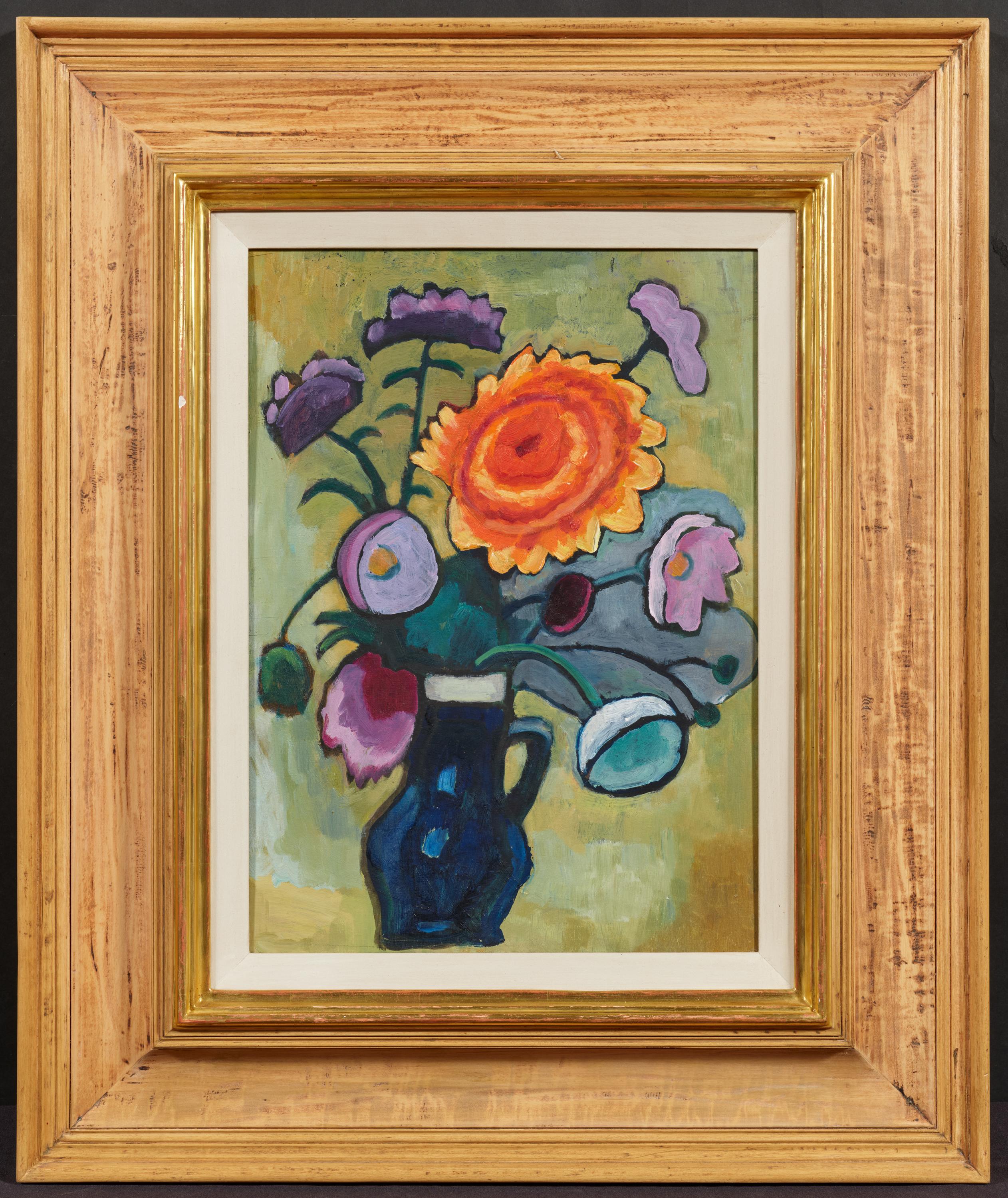 Gabriele Münter: Blumenbild mit rosa Dahlie - Image 2 of 5