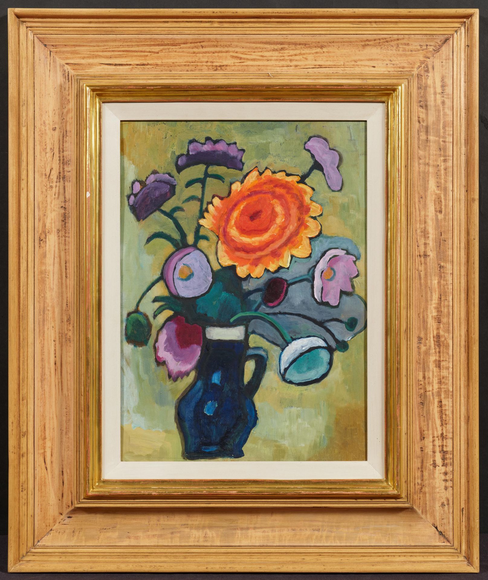 Gabriele Münter: Blumenbild mit rosa Dahlie - Bild 2 aus 5