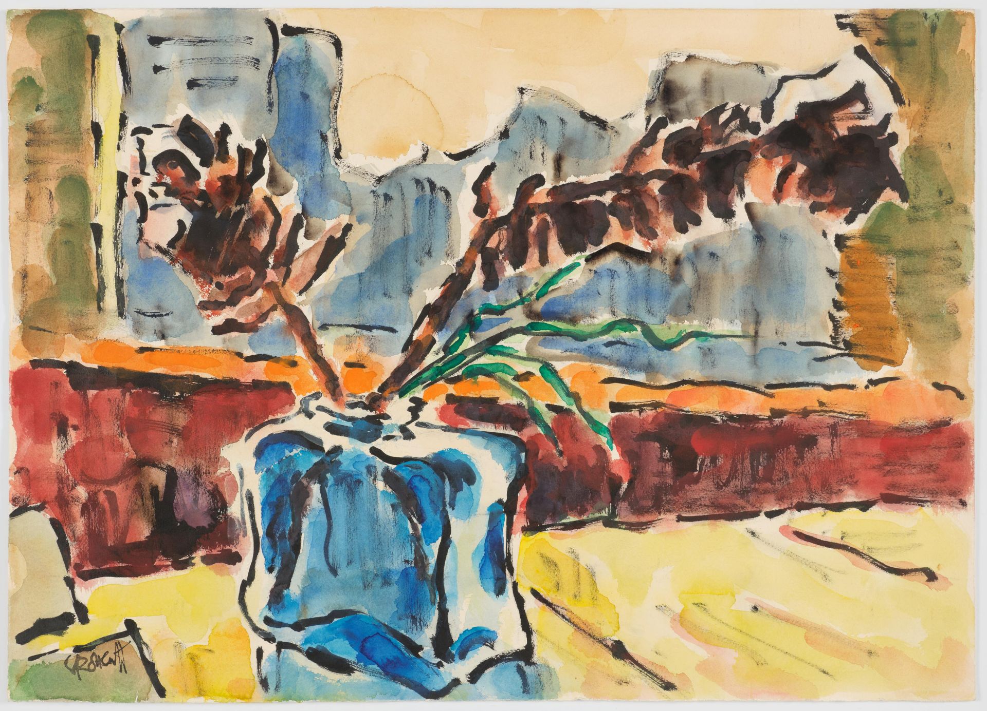 Karl Schmidt-Rottluff: Proteablüten im Glas - Bild 2 aus 4