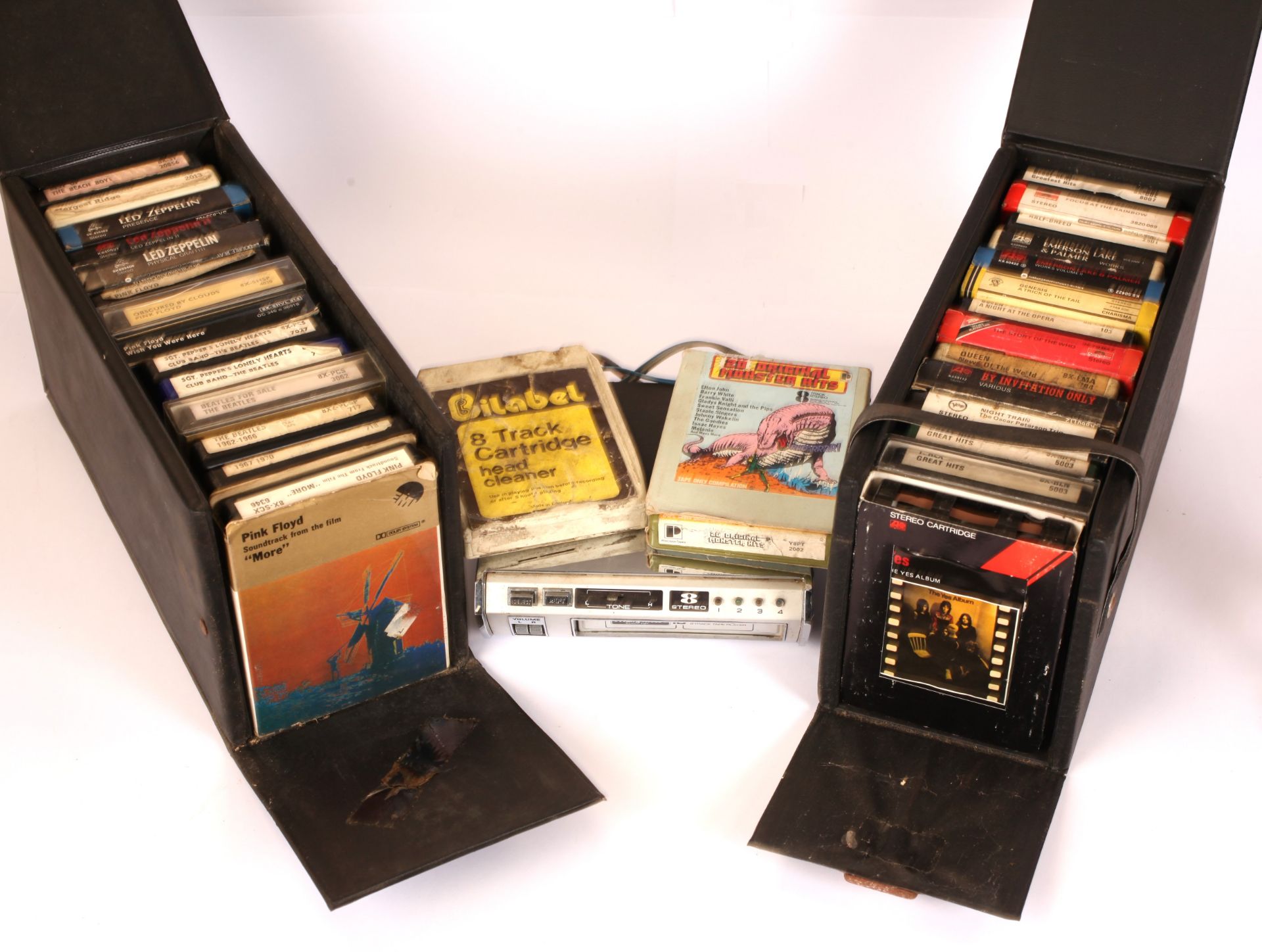 Collection Of 8 Track Cassettes And 8 Track Player