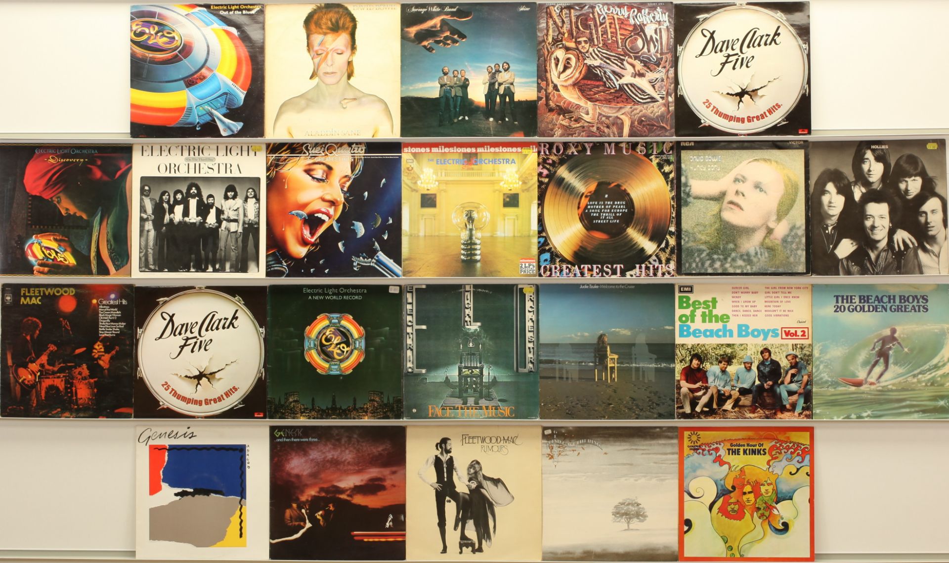 Rock Albums from 1970s ELO, Roxy Music, Fleetwood Mac