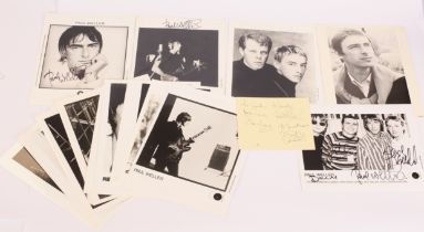 Paul Weller Signed Promotional Photos, Flyers And Phone Cards