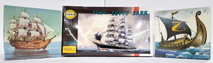 SMER, Nitto Kagaku a boxed group of passenger planes and ships unmade model kits