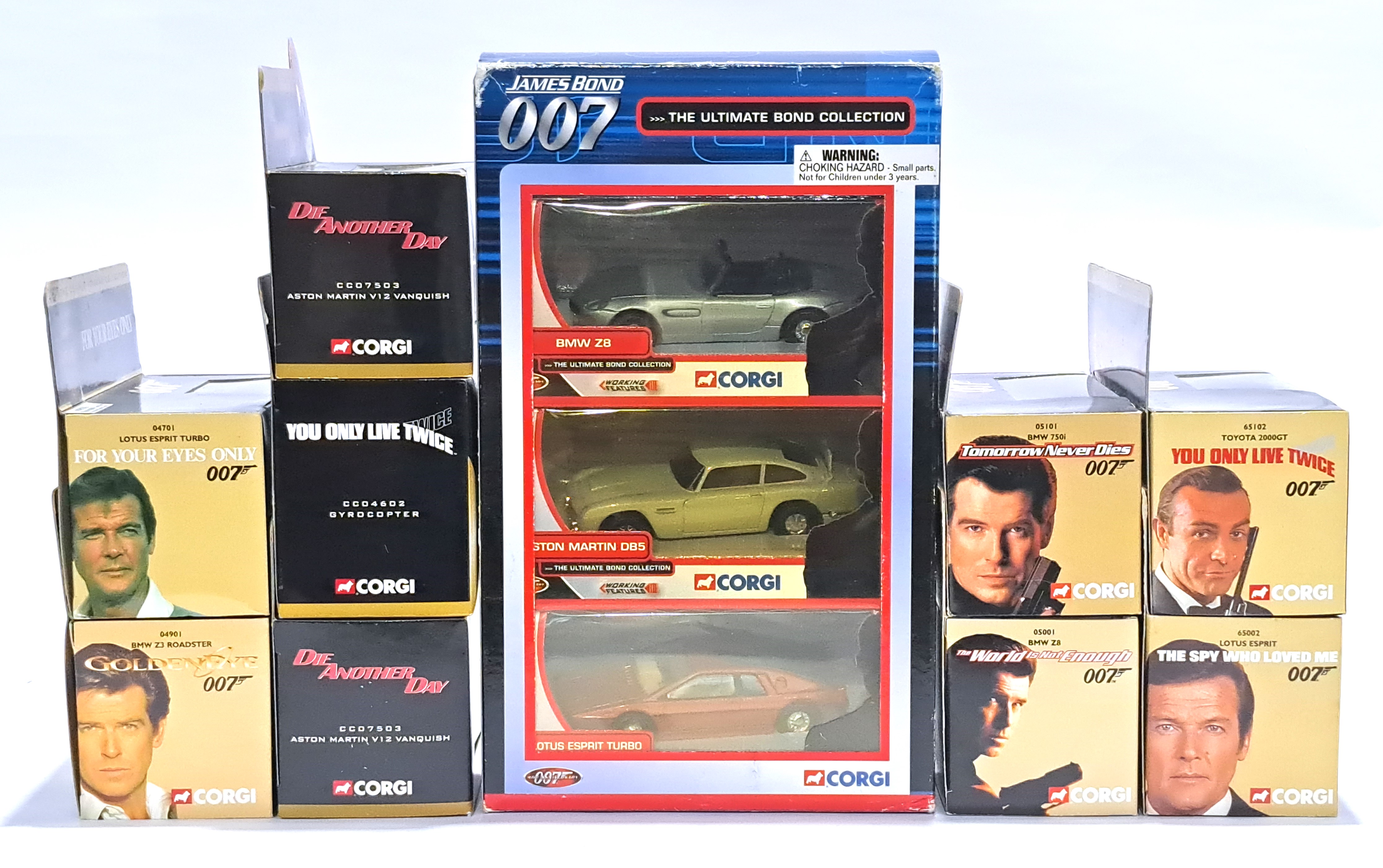 Corgi, a boxed James Bond 007 related group of vehicles