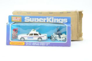 Matchbox a boxed Superkings K-66 Police Patrol Set with RARE Lime Green Roof Lights and Outer Mai...