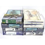 Heller, OEZ and similar boxed group of military unmade model kits