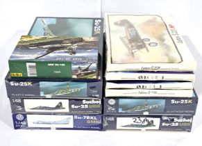 Heller, OEZ and similar boxed group of military unmade model kits