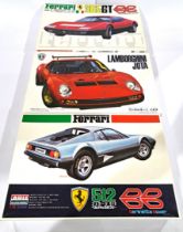 Fujimi & ARII a boxed group of modern super car unmade model kit