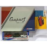 Corgi a mixed boxed group to include Corgi Cooper S CC99109, 1961 Austin Seven Cooper AN02528 an ...