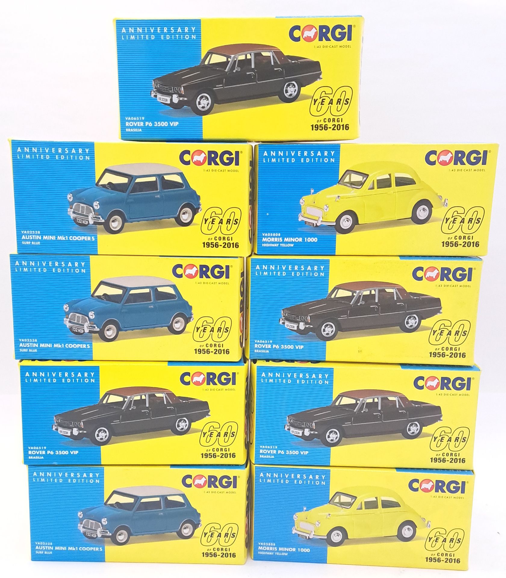 Corgi, a boxed group (60 Years Of Corgi 1956-2016 Series)